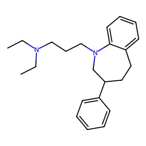 N,N-Diethyl-3-(3-phenyl-2,3,4,5-tetrahydro-1H-1-benzazepin-1-yl)propan-1-amine structure