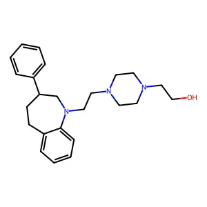 1-Piperazineethanol, 4-(2-(3-phenyl-2,3,4,5-tetrahydro-1H-1-benzazepinyl)ethyl)- structure