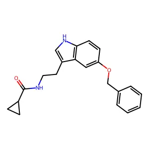 N-[2-(5-phenylmethoxy-1H-indol-3-yl)ethyl]cyclopropanecarboxamide structure