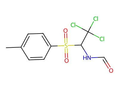 N-[2,2,2-trichloro-1-(4-methylbenzenesulfonyl)ethyl]formamide structure