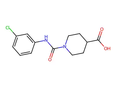 1-((3-Chlorophenyl)carbamoyl)piperidine-4-carboxylic acid structure