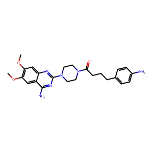 4-Amino-6,7-dimethoxy-2-(4-(4-(4-aminophenyl)butanoyl)-1-piperazinyl)quinazoline structure