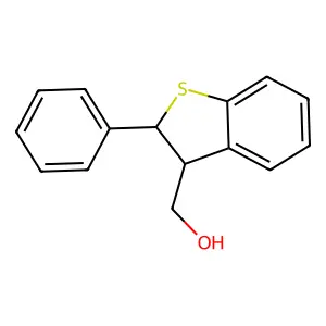(2-Phenyl-2,3-dihydro-1-benzothiophen-3-yl)methanol structure