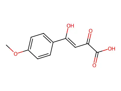 (2Z)-2-hydroxy-4-(4-methoxyphenyl)-4-oxobut-2-enoic acid structure