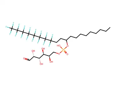 D-Galactose 6-(1-(perfluorooctyl)-3-dodecyl hydrogen phosphate) structure