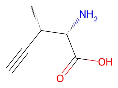 2-氨基-3-甲基-4-戊炔酸 structure