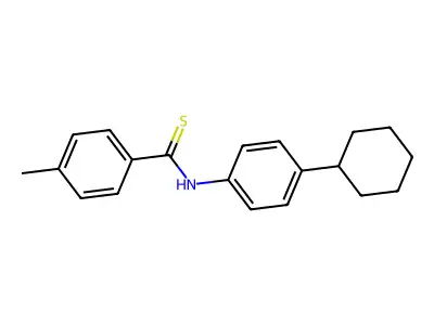Benzenecarbothioamide, N-(4-cyclohexylphenyl)-4-methyl- structure