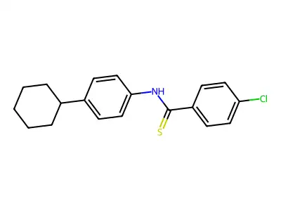 Benzenecarbothioamide, 4-chloro-N-(4-cyclohexylphenyl)- structure