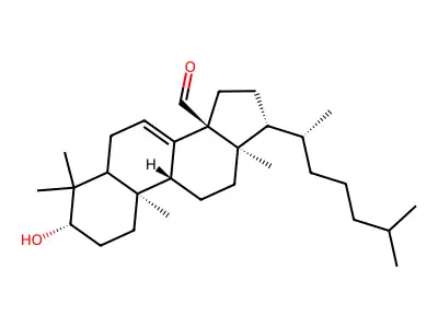 3-Hydroxylanost-7-en-32-al structure