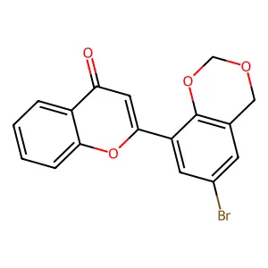 2-(6-bromo-4H-benzo[d][1,3]dioxin-8-yl)-4H-chromen-4-one structure