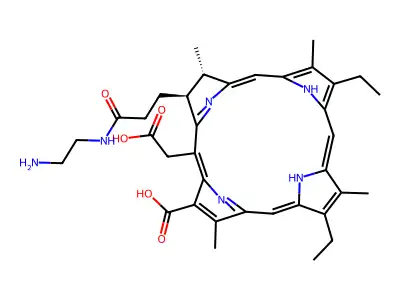 meso-Chlorin e(6) monoethylene diamine structure
