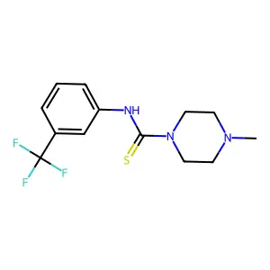 4-methyl-N-[3-(trifluoromethyl)phenyl]piperazine-1-carbothioamide structure