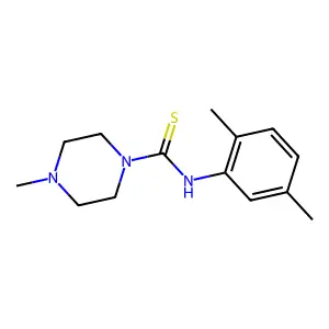 N-(2,5-dimethylphenyl)-4-methylpiperazine-1-carbothioamide structure