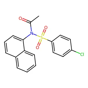 N-(4-chlorobenzenesulfonyl)-N-(naphthalen-1-yl)acetamide structure