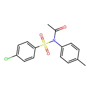 N-[(4-chlorophenyl)sulfonyl]-N-(4-methylphenyl)acetamide structure