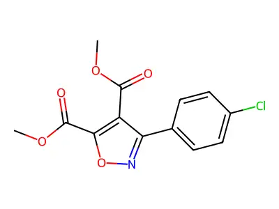 Dimethyl 3-(4-chlorophenyl)-4,5-isoxazoledicarboxylate structure