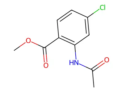 Benzoic acid, 2-(acetylamino)-4-chloro-, methyl ester structure