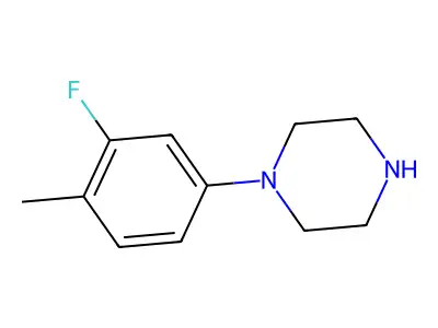 1-(3-Fluoro-4-methylphenyl)piperazine structure