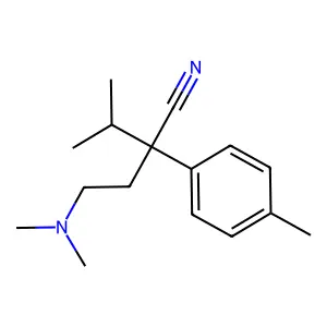 Butyronitrile, 4-(dimethylamino)-2-isopropyl-2-p-tolyl- structure