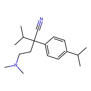 Butyronitrile, 2-(p-cumenyl)-4-(dimethylamino)-2-isopropyl- structure