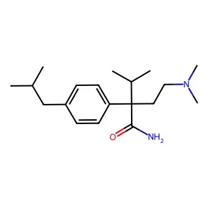 Butyramide, 4-(dimethylamino)-2-(p-isobutylphenyl)-2-isopropyl- structure