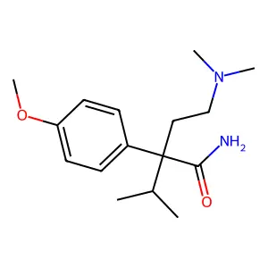 Butyramide, 4-(dimethylamino)-2-isopropyl-2-(p-methoxyphenyl)- structure