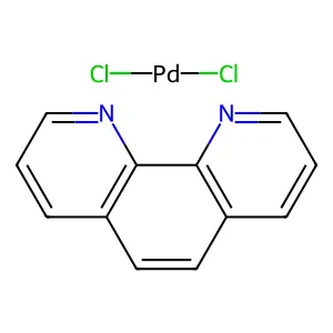 (SP-4-2)-Dichloro(1,10-phenanthroline-kappaN1,kappaN10)palladium structure
