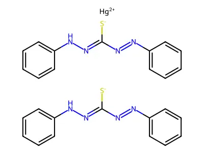 Mercury bis(N,2-diphenyldiazene-1-carbohydrazonothioate) structure
