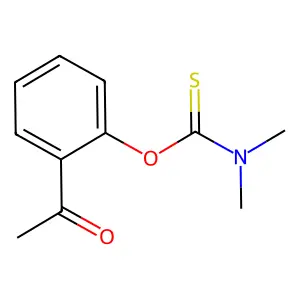 O-(2-acetylphenyl) dimethylcarbamothioate structure