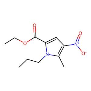 ethyl4-nitro-5-methyl-1-propyl-1H-pyrrole-2-carboxylate structure