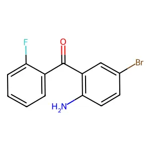 (2-Amino-5-bromophenyl)(2-fluorophenyl)methanone structure