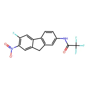2,2,2-trifluoro-N-(6-fluoro-7-nitro-9H-fluoren-2-yl)acetamide structure