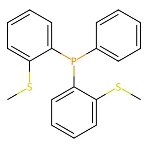 Bis[2-(methylsulfanyl)phenyl](phenyl)phosphane structure