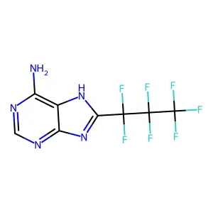 Purine, 6-amino-8-heptafluoro- structure