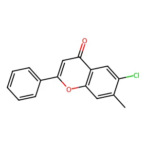 6-Chloro-7-methylflavone structure