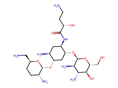 2''-Amino-5,2''-dideoxyarbekacin structure