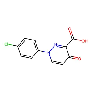 1-(4-Chlorophenyl)-4-oxo-1,4-dihydropyridazine-3-carboxylic acid structure