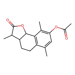 Desmotroposantonine, acetate structure