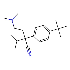 Butyronitrile, 2-(p-tert-butylphenyl)-4-(dimethylamino)-2-isopropyl- structure