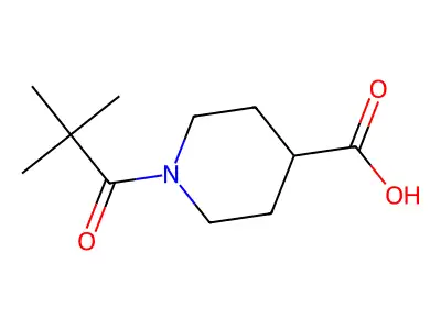 1-(2,2-Dimethylpropanoyl)piperidine-4-carboxylic acid structure