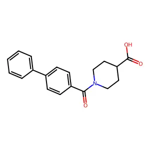 1-([1,1'-Biphenyl]-4-carbonyl)piperidine-4-carboxylic acid structure