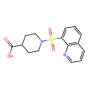 1-(Quinolin-8-ylsulfonyl)piperidine-4-carboxylic acid structure