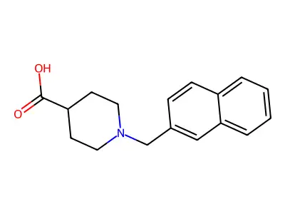 1-(naphthalen-2-ylmethyl)piperidine-4-carboxylic Acid structure