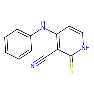4-anilino-2-sulfanylidene-1H-pyridine-3-carbonitrile structure