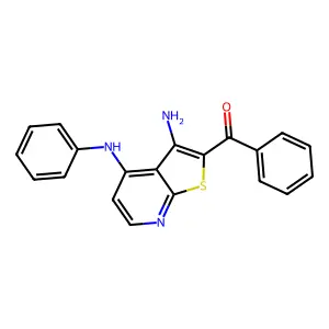 (3-Amino-4-anilinothieno[2,3-b]pyridin-2-yl)-phenylmethanone structure