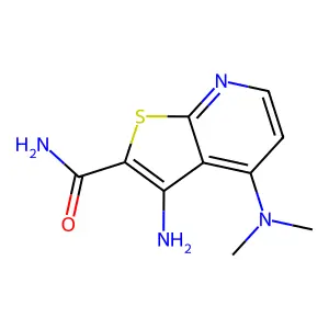 3-Amino-4-(dimethylamino)thieno[2,3-b]pyridine-2-carboxamide structure