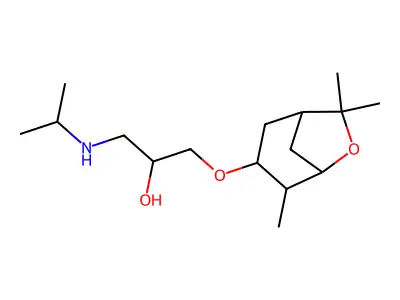 1-((1-Methylethyl)amino)-3-((4,7,7-trimethyl-6-oxabicyclo(3.2.1)oct-3-yl)oxy)-2-propanol structure