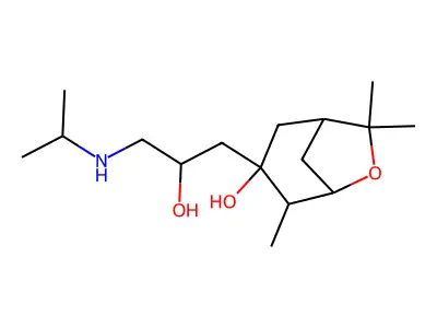 6-Oxabicyclo(3.2.1)octane-3-ethanol, 3-hydroxy-alpha-(((1-methylethyl)amino)methyl)-4,7,7-trimethyl- structure