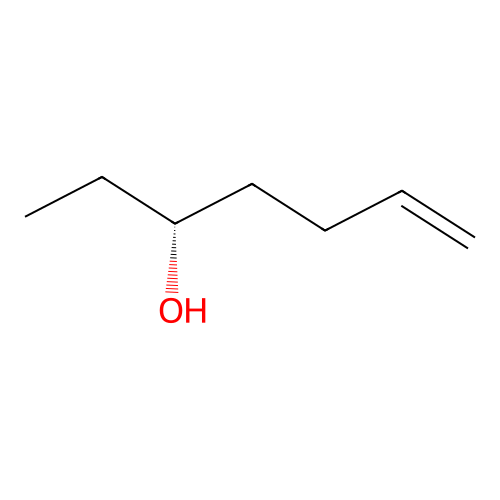 (3R)-hept-6-en-3-ol structure