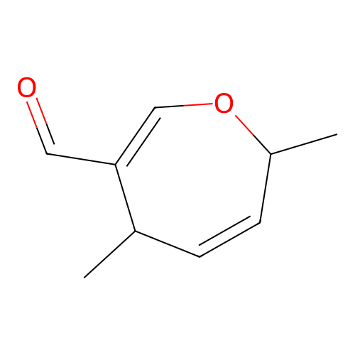 2,5-Dimethyl-2,5-dihydrooxepine-6-carbaldehyde structure